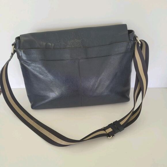 Coach F54792 Leather Charles Laptop Crossbody Shoulder Bag Midnight Blue Large - Picture 2 of 15